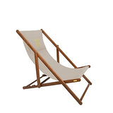 Holtaz Chaise Longue en Bois de qualité supérieure - Pliable - Chaise de Plage avec Tissu Amovible et Oreiller - pour Jardin, Piscine, Camping, Plage, Bars, cafés, hôtels jusqu'à 130 kg - Beige