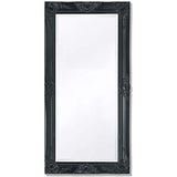 Tidyard Miroir Mural Magnifique pour Salle de Bain/Dressing Style Baroque Noir 100 X 50 cm