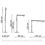 Artemide Tolomeo Terra - Lampadaire aluminium/poli/anodisé