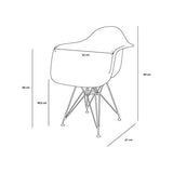Ventemeublesonline Pack 4 FAUTEUILS Tower Chrome Blancs