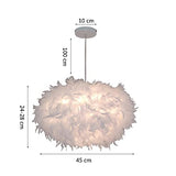 Yabag Lampes suspendues de plafond modernes nordiques chambre juvénile 45 cm