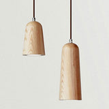 TTBDDDYH Lampe à Suspension en Bois à 1 lumière, Suspension en Bois Moderne, Lampe à Suspension cylindrique GU10, Lustre de Ferme Vintage, réglable pour l'éclairage de l'entrée du Hall d'entrée