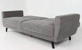 Menzzo Refresha Velours, Gris, Canapé : L220 x P86 x H86 cm
