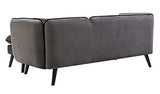 Canapé d'angle modulable scandinave en Tissu Gris