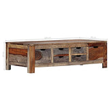 vidaXL Bois de Sesham Massif Table Basse Table d’Appoint Table de Salon Bout de Canapé Rangement Maison Intérieur Salle de Séjour 100x50x30 cm