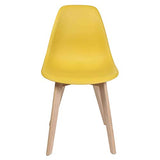 AltoBuy MELYA - Lot de 2 Chaises Scandinaves Jaune Moutarde