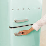 CREATE / FRIDGE STYLANCE TOP/Réfrigérateur Combi Aquamarine/Design et style rétro Vintage,245L,Congélateur,3 étagères