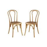 Tousmesmeubles Duo de Chaises Bois Naturel - Brett : Bois - L 42 x l 41 x H 89 cm - Neuf