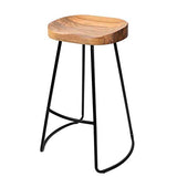Tabouret de bar rétro Restaurant de cuisine haute Tabouret Tabouret de bar antidérapant Motif Home Tabouret 46 x 38 x 45/65/75 cm 75CM a