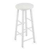 WOLTU BH130ws-2 Lot de 2 Tabourets de Bar Tabouret de Bistrot Structure en Acier Stable et Durable Surface d'assise en MDF,Blanc