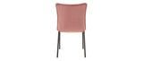 Miliboo Chaises Design Velours Rose (Lot de 2) Solace