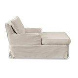 Loberon Méridienne Myersville - pin, Lin - H/L/P env. 80/88 / 145 cm - crème - crème