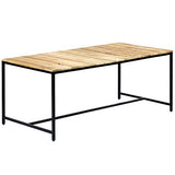 vidaXL Bois de Manguier Massif Brut Table à Dîner Table de Salle à Manger Table de Cuisine Table de Repas Table à Manger Maison Intérieur 180x90x75 cm