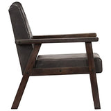 vidaXL Fauteuil Chaise de Chambre à Coucher Siège de Salon Meuble Mobilier de Salon Maison Intérieur Salle de Séjour Bureau Gris Cuir Véritable