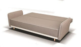 Canapé Convertible 3 Places Tissu Beige Moss