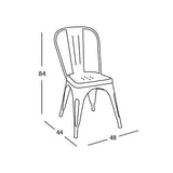 Ventemeublesonline Pack 4 CHAISES LANK Vertes