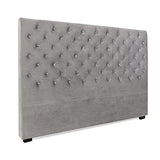 INTENSE DECO Tête de lit capitonnée Constance 180cm Velours Gris