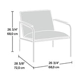 Sauder Chaise longue Boulevard Café, finition camel