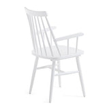 Kave Home - Chaise de Salle à Manger Tressia en Bois Massif de Caoutchouc Naturel et Finition Blanche