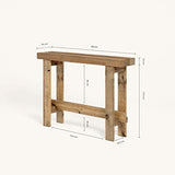 HANNUN - Table Console Zinek | Console Meuble d'entrée 120 x 85 Cm | Design Rustique | Table d'Appoint en Bois Massif d'Épicéa Recyclé Durable | Bout de Canapé pour l'Entrée Couloir Chambre Salon