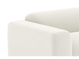 Vente-unique - Canapé 4 Places en Tissu Bouclette Blanc POGNI