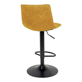 AltoBuy Magnus - Lot de 2 Tabourets Acier et Tissu Jaune Moutarde