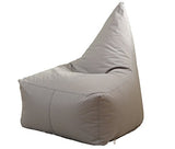 Quwei Triangle Dos paresseux Pouf Sac de fèves chaise Canapé confortable Canapé doux. cover of sofa gris
