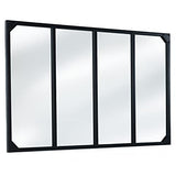 IDMarket - Miroir verrière 4 Bandes Design Industriel 110x70 cm