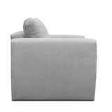 Petit Canapé lit Convertible Salon Chambre d'ado Fauteuil Tissu Peluche SARA 80 (Gris foncé)