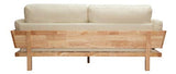 Miliboo Canapé scandinave 3 Places déhoussable Blanc crème et Bois KYO