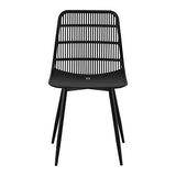 Fromm & Starck Chaise Design Scandinave De Salle À Manger Cuisine Salle D'attente Terrasse Visiteur Star_Seat_09 (150 kg Max, Siège 46,5 x 45,5 cm, Hauteur 44,5 cm, Coloris Noir, Plastique/Acier)