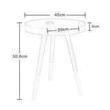 Lucky star Table End en Bois Massif avec Chargeur et Plateau for Petites Table Ronde Canapé Table d'appoint Table de Chevet Table Mini-Coin Table Salon Moderne Snack Table Basse (Couleur : Jaune)