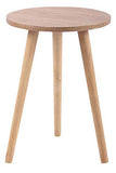 CLP Table d'Appoint Kolding I Table Basse Plateau Ronde en MDF Hauteur de la Table 56 cm I 3 Pieds en Bois de Caoutchouc I Couleur:, Couleur:Nature, Taille:40 cm