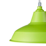 Relaxdays Suspension luminaire lampe à suspension abat-jour en métal couleur pétante HxlxP: 112 x 28 x 28 cm style industriel hauteur réglable, vert