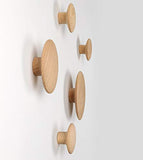 JUUSFJI Patère murale en bois à 5 points pour la maison