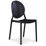 Paris Prix - Lot De 4 Chaises Médaillon ovaly 85cm Noir