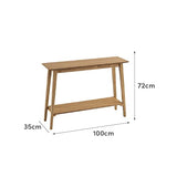 Lola Home Console de Table Nordique Naturelle en Bois MDF 72x30x100 cm