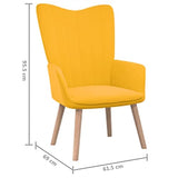 vidaXL Chaise de Relaxation Siège de Relaxation Chaise de Détente Fauteuil de Salon Salle de Séjour Siège de Salon Intérieur Jaune Moutarde Velours