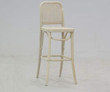 AubryGaspard Tabouret de Bar en Bois et cannage