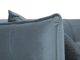 MICADONI - Canapé Convertible Mulli - 3 Places - Velours - Bleu Clair
