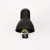 Lampe murale à enfiler Noir uni Métal E27 style loft Liseuse Lampe de Lecture Applique murale Bureau