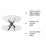 Menzzo Corix Table, Transparent, L120 x P120 x H75 cm