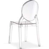 Menzzo Lot de 4 Chaises Salle Manger Plexi Transparent | Cuisine Salon ou Sejour | Diva |Design, Moderne et Confortable | Dimensions : L43 P52 x H89 cm