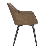WOLTU BH251dbr-1,1 Chaise de Salle à Manger Moderne Chaise de Cuisine en Similicuir et métal,Brun Foncé