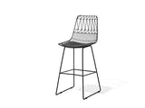 Beliani - Chaise de Bar - Preston - Acier, Noir