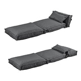 SAMPUR Chauffeuse modulable d'intérieur Le caméléon | Fauteuil évolutif et Convertible | Multiples Coloris au Choix | Dessous Anti-dérapant | Adaptable sur Tous Supports | Tissu Gris foncé