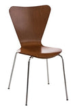 CLP Chaise Empilable Calisto en Bois - Assise Ergonomique - Chaise de Salle d’Attente en Bois Chaise, Hauteur Assise 45 cm -Couleurs au Choix: Marron