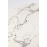 Kare Design Table Schickeria 110cm Effet marbre Blanc