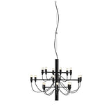 Flos 2097/18 Ampoules en fer à suspension dimmable par Gino Sarfaits – Noir mat, ampoules transparentes