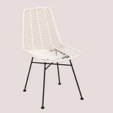 SKLUM Chaise en Rotin Synthétique Gouda Colors Blanc Noir